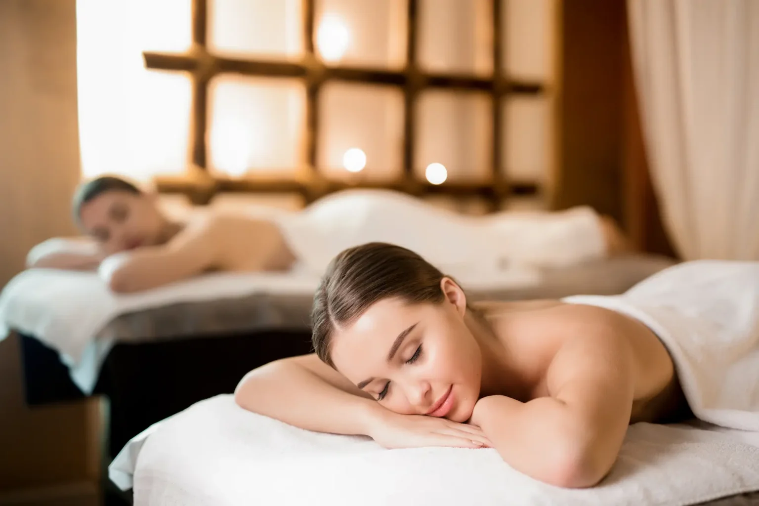 Calm treatment room in the wellness centre